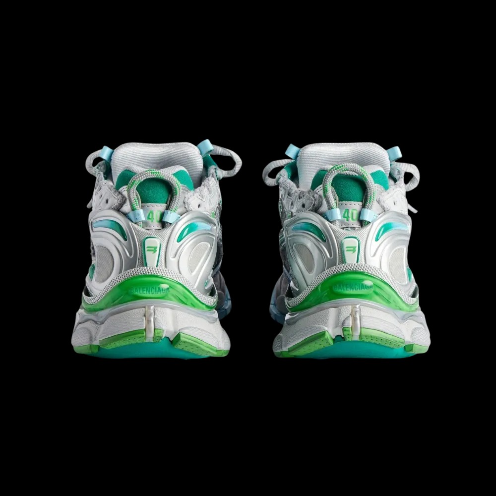 Balenciaga Runner Sneaker In Green - HypeFly India View 2