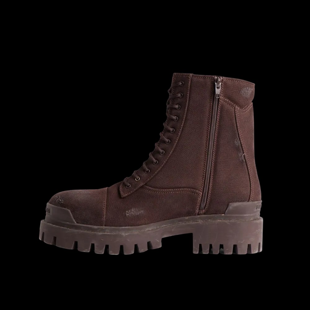 Balenciaga Combat Strike Boot In Dark Brown - HypeFly India View 3