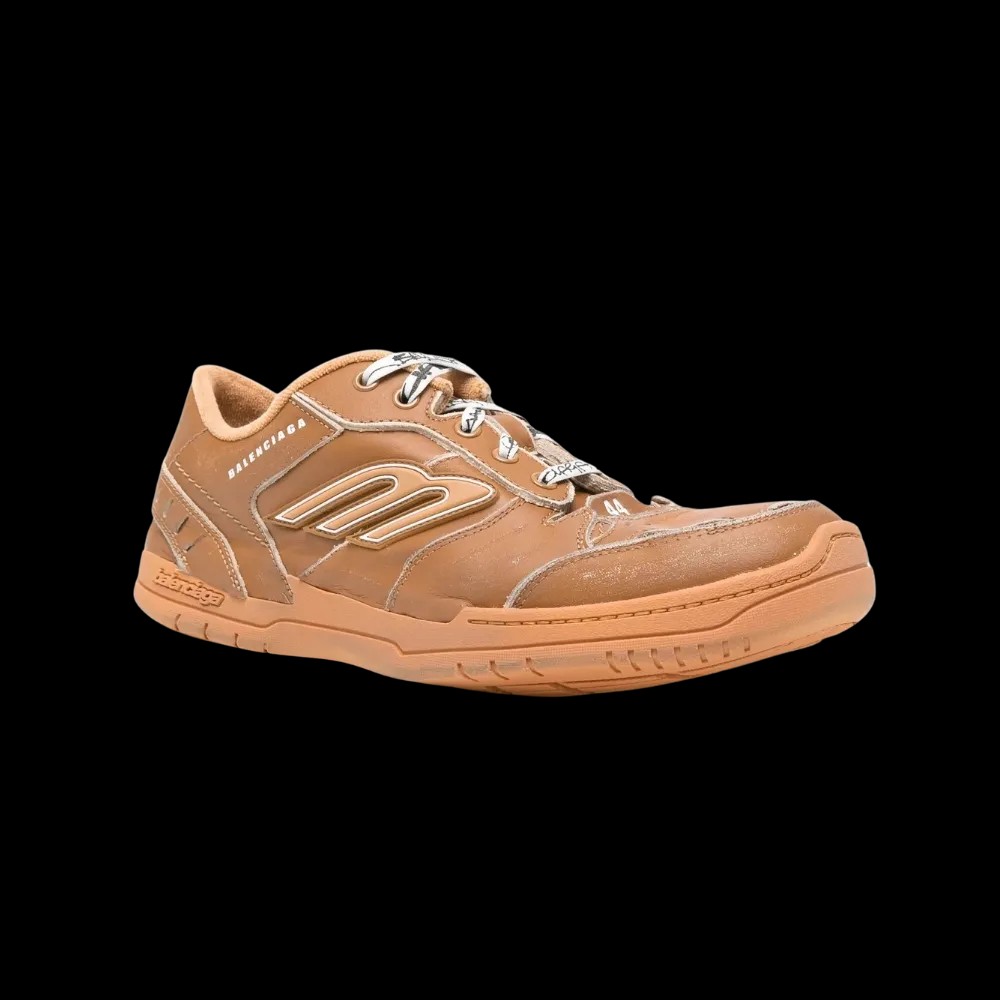 Balenciaga Hamptons Medium Worn-Out Sneaker In Camel - HypeFly India View 5