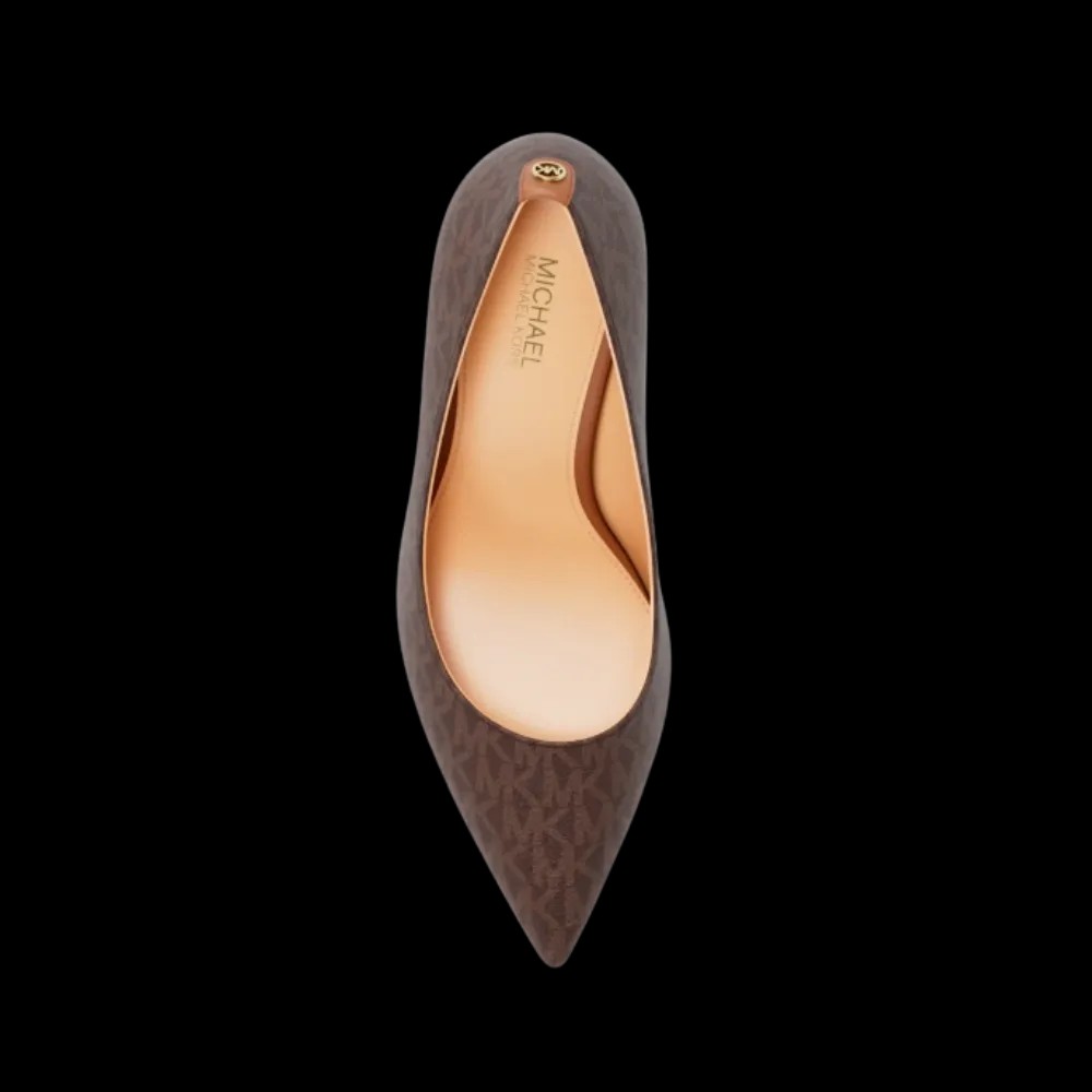 Michael Kors Willa Signature Logo Pump Brown - HypeFly India View 5