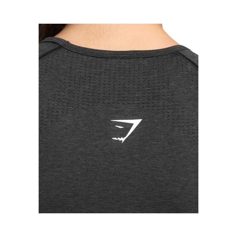 Gymshark Vital Scoop Neck Top Black Marl - HypeFly India View 4