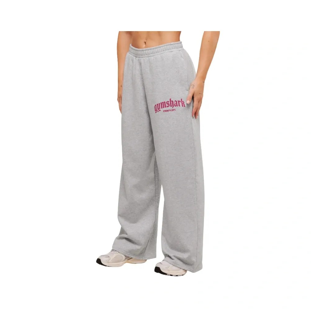 Gymshark Strength Department Wide Leg Joggers Light Grey Core Marl - HypeFly India View 4