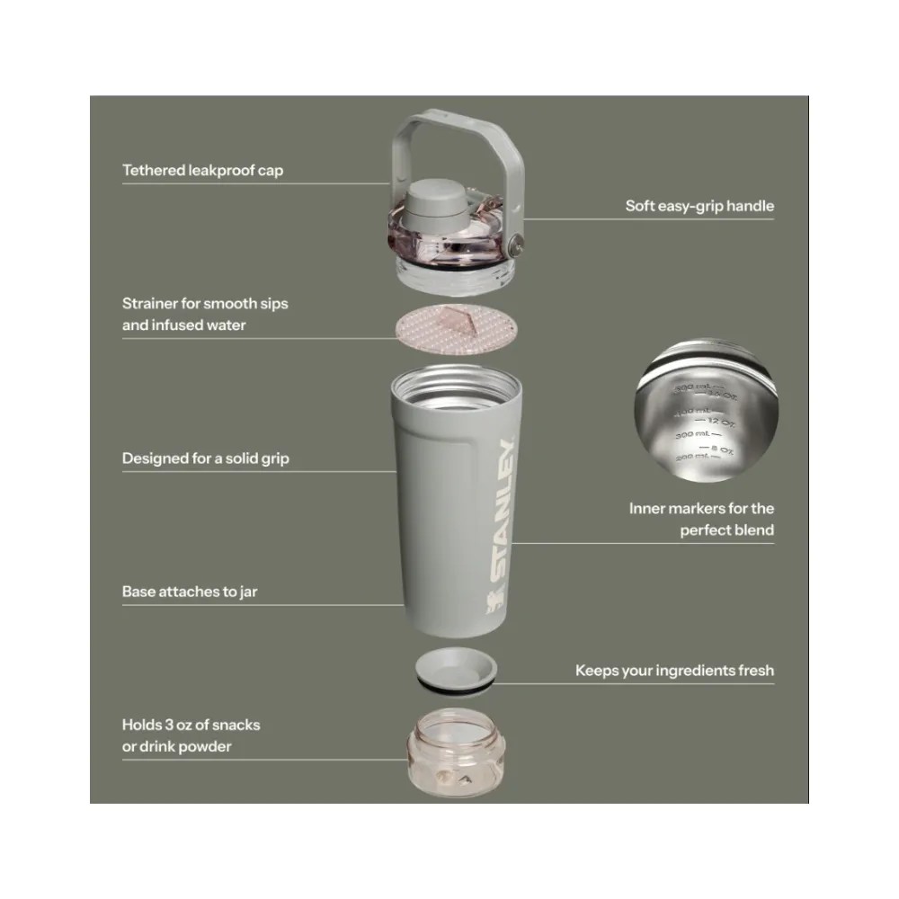 Stanley The Activate Shaker Bottle Sage Grey - HypeFly India View 5