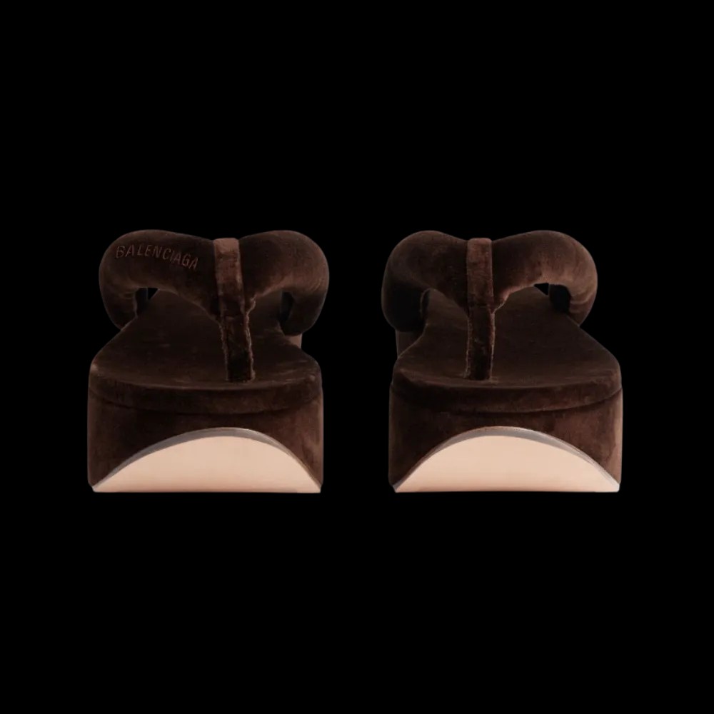 Balenciaga Gaeta Thong In Moka - HypeFly India View 3