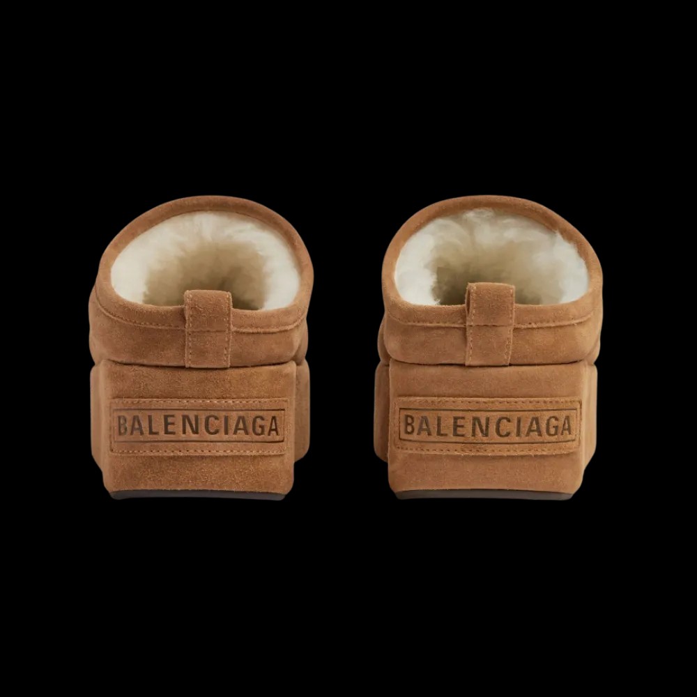 Balenciaga Alaska Soft Platform Mule In Brown - HypeFly India View 2