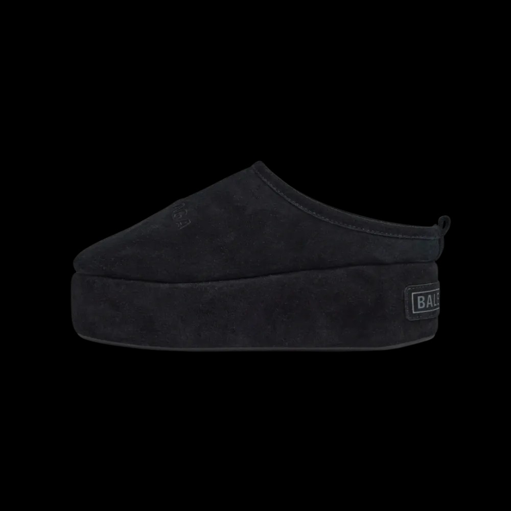 Balenciaga Alaska Soft Platform Mule In Black - HypeFly India View 3