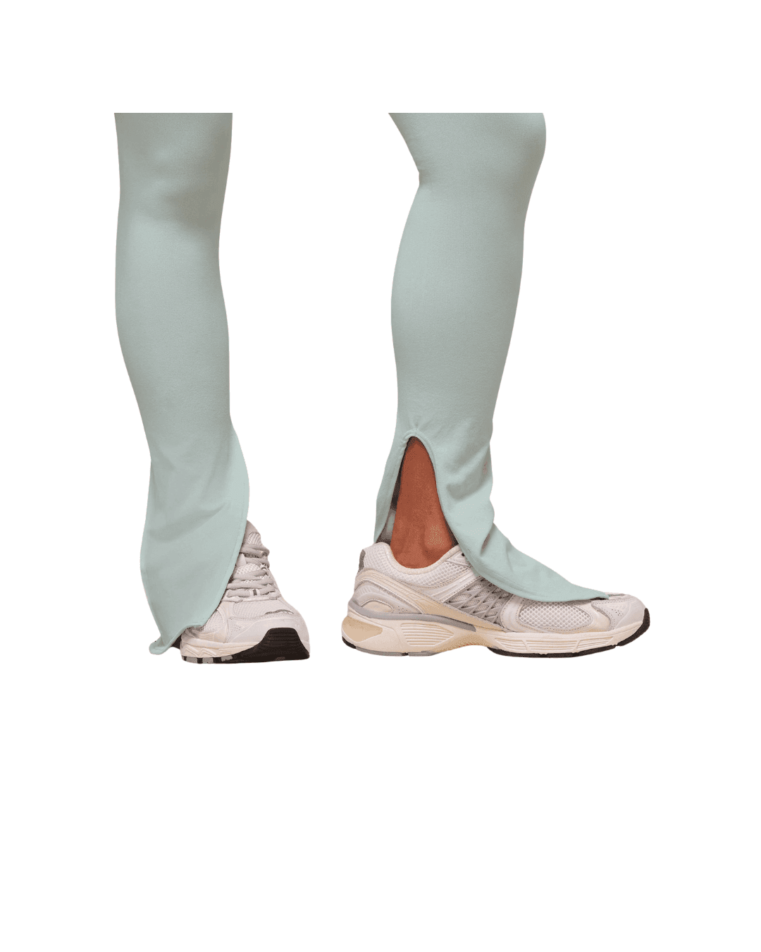 Gymshark Everywear Warp Knit Flare Leggings slim fit Frost Blue - HypeFly India View 5