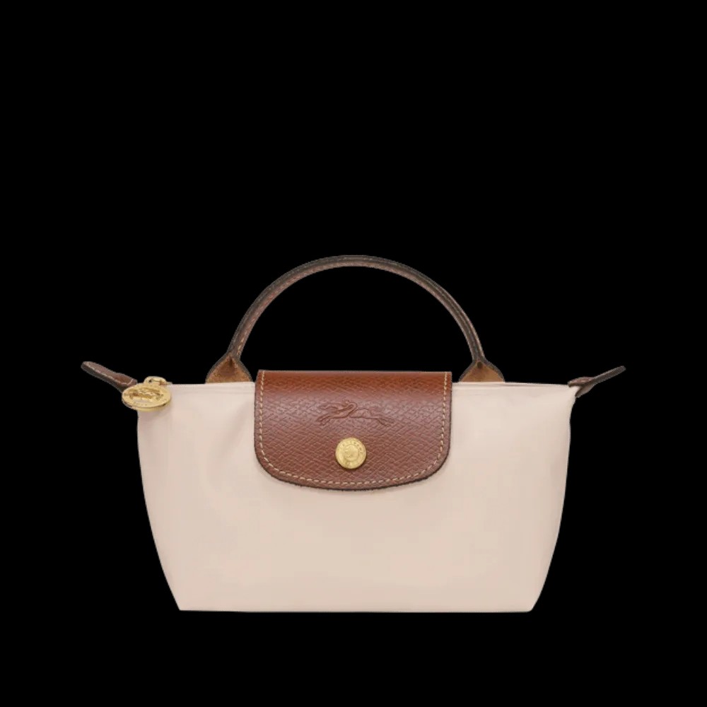 Longchamp Le Pliage Original Pouch with handle Paper - Recycled canvas - HypeFly India View 1
