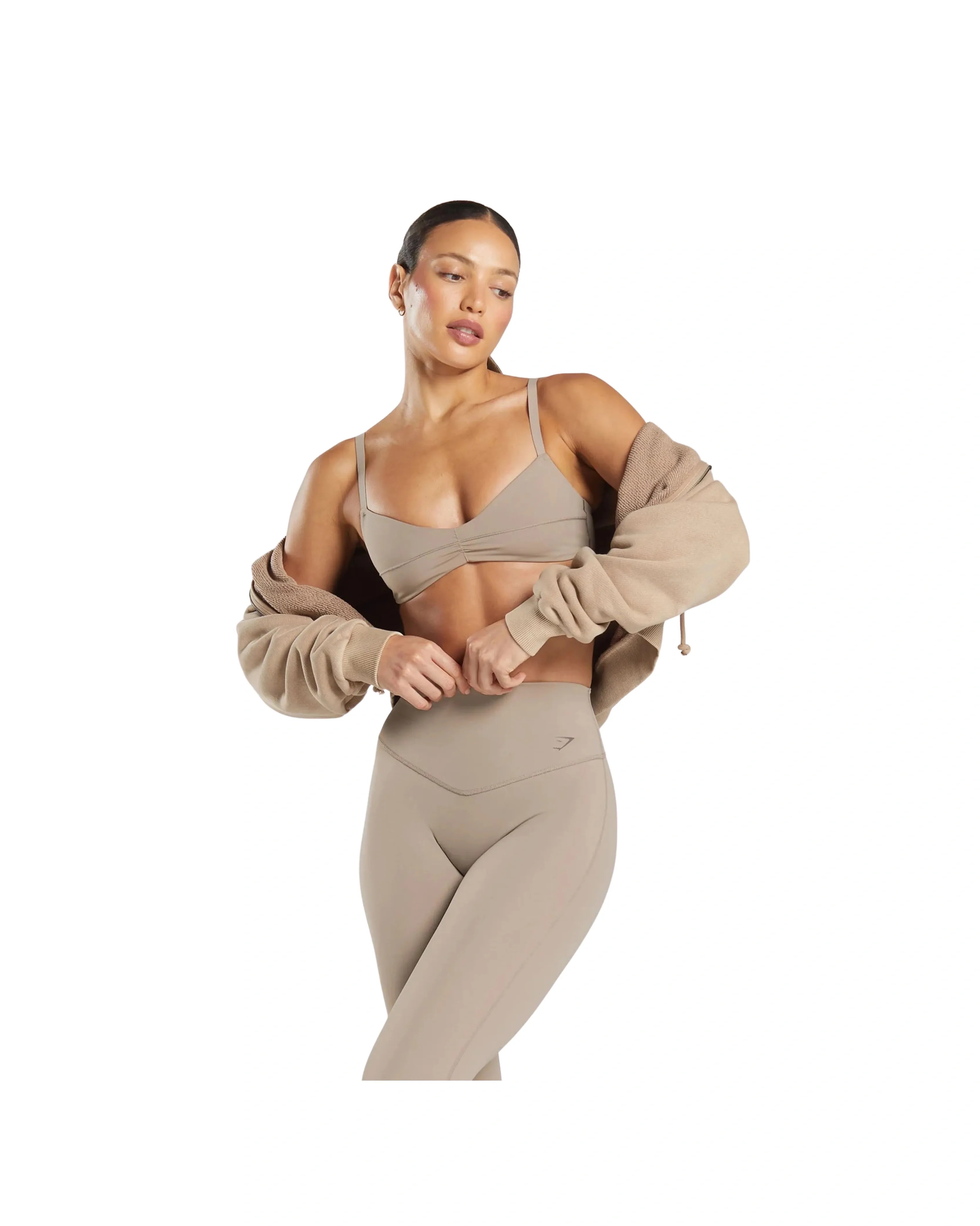Gymshark Elevate Leggings 2.0 Body fit Lifestyle Brown - HypeFly India View 5
