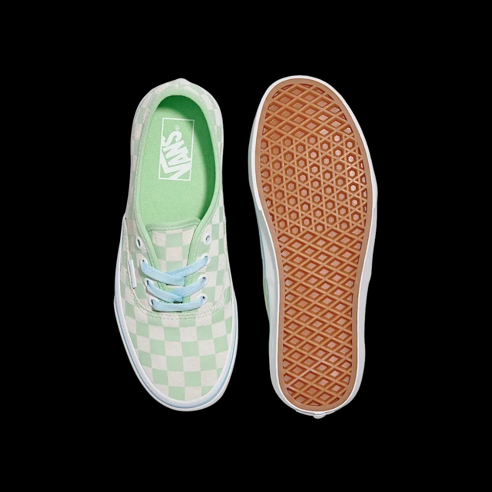 Vans Authentic Suede Checkerboard Shoe Pistachio Green - HypeFly India View 3