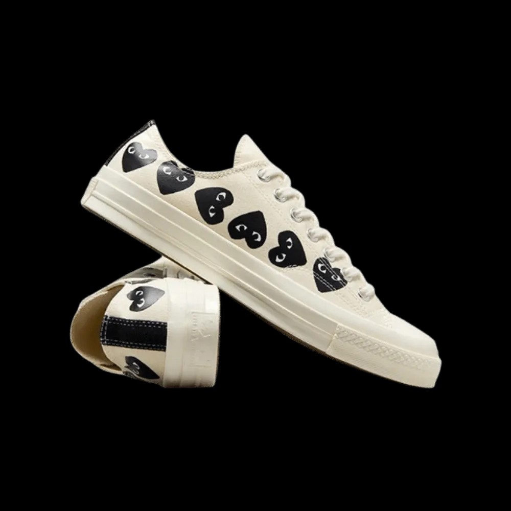 Converse x PLAY Comme des Garçons Chuck 70 Multi Heart 'Beige' - HypeFly India View 4