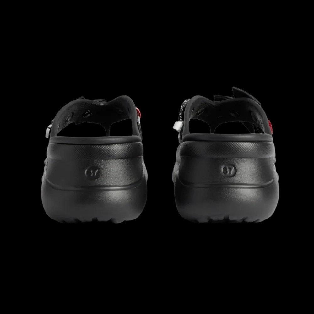 Balenciaga Crocs Thong Jibbitz In Black - HypeFly India View 2