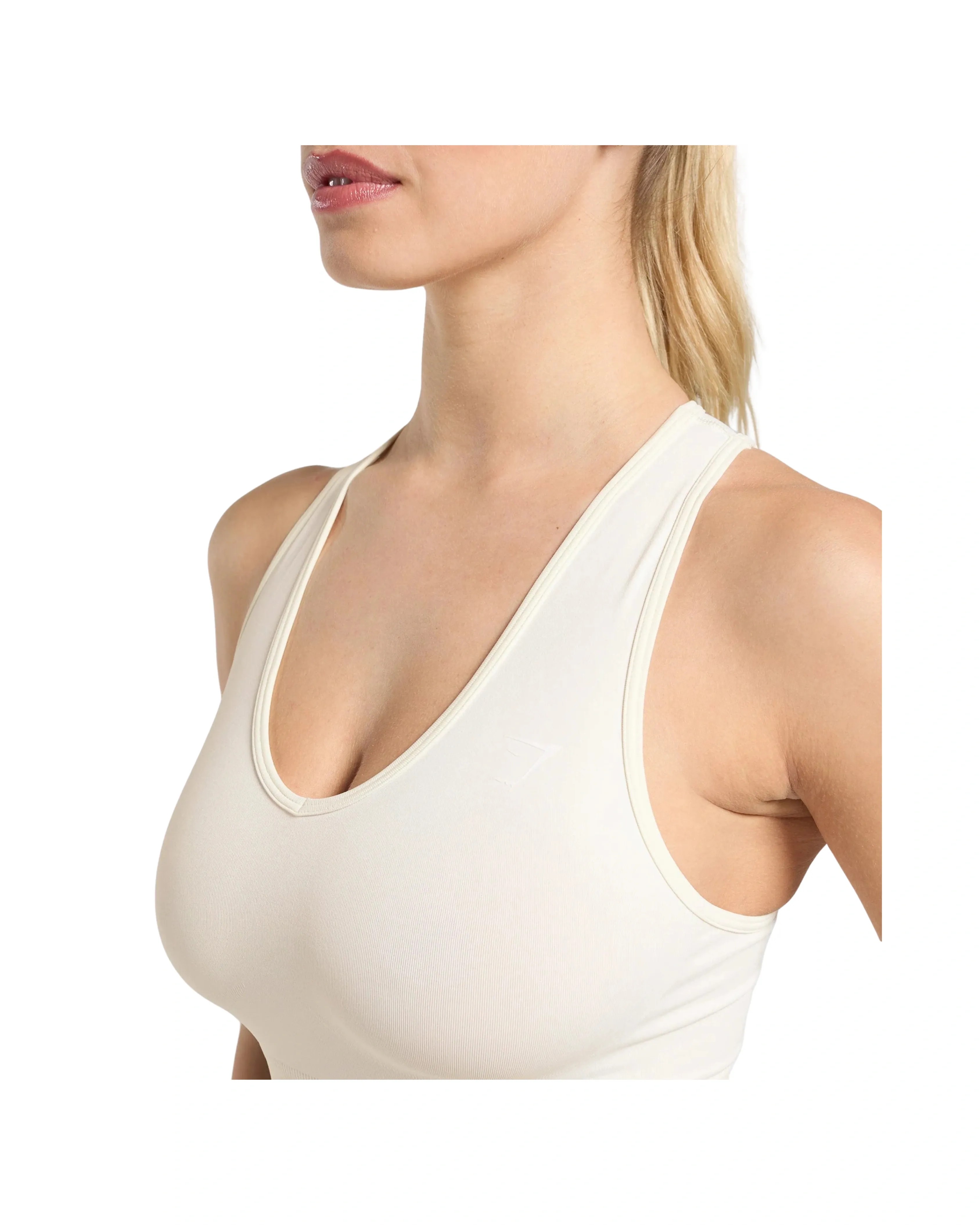 Gymshark Everyday Seamless Crop Tank Soft White  - HypeFly India View 5