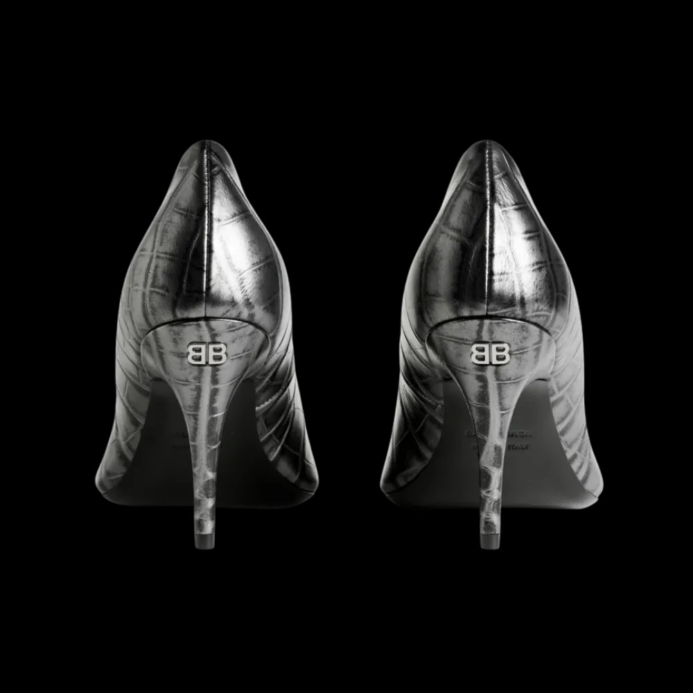 Balenciaga Avenue Pump In Gun Metal - HypeFly India View 2