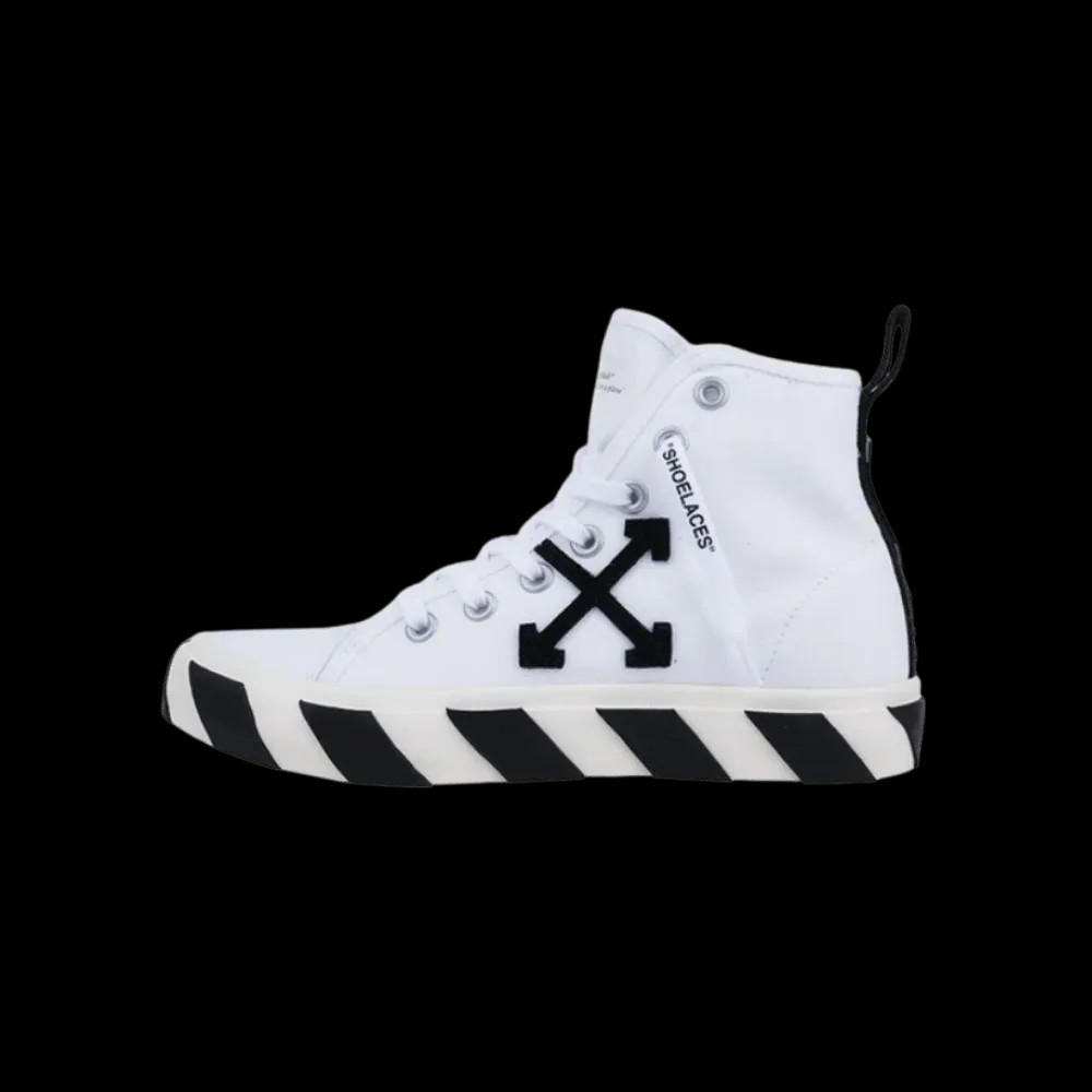 OFF-WHITE Mid Top Vulcanised Sneaker 'White' - HypeFly India View 5