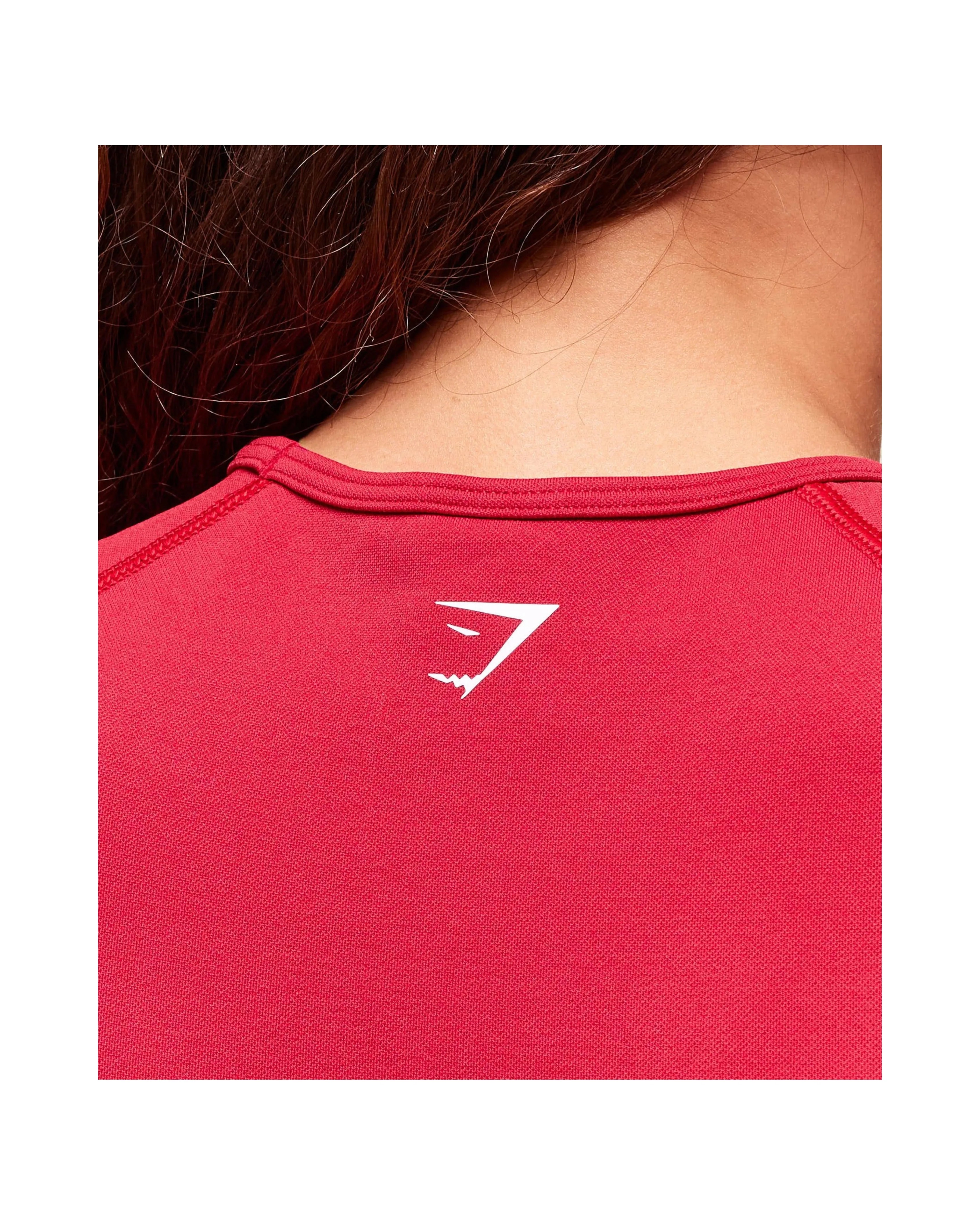 Gymshark Lift Varsity Seamless Midi T-Shirt Carmine Red - HypeFly India View 5