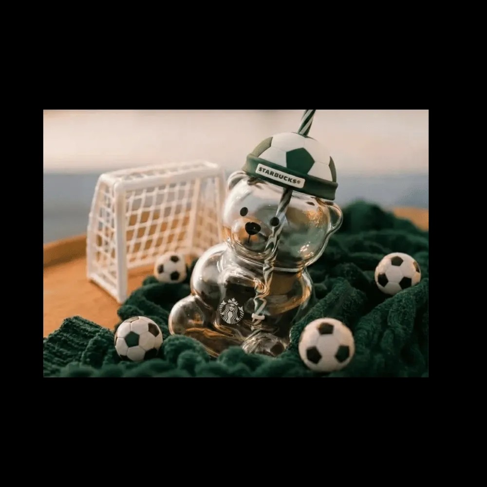 Starbucks x FIFA World Cup 2026 Bearista Bear Football Cap Glass Cup - HypeFly India View 4