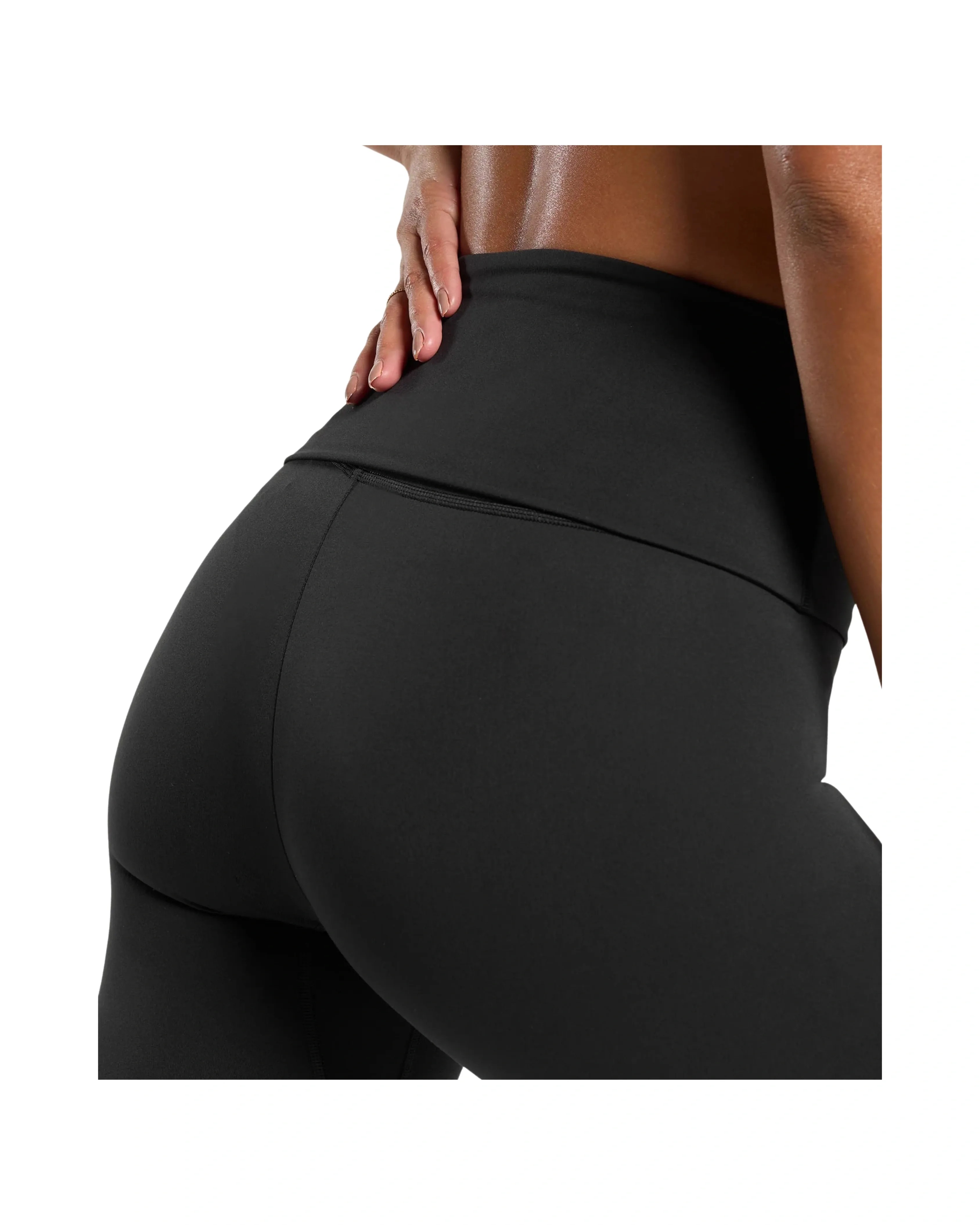 Gymshark Everyday Foldover Leggings Black - HypeFly India View 5