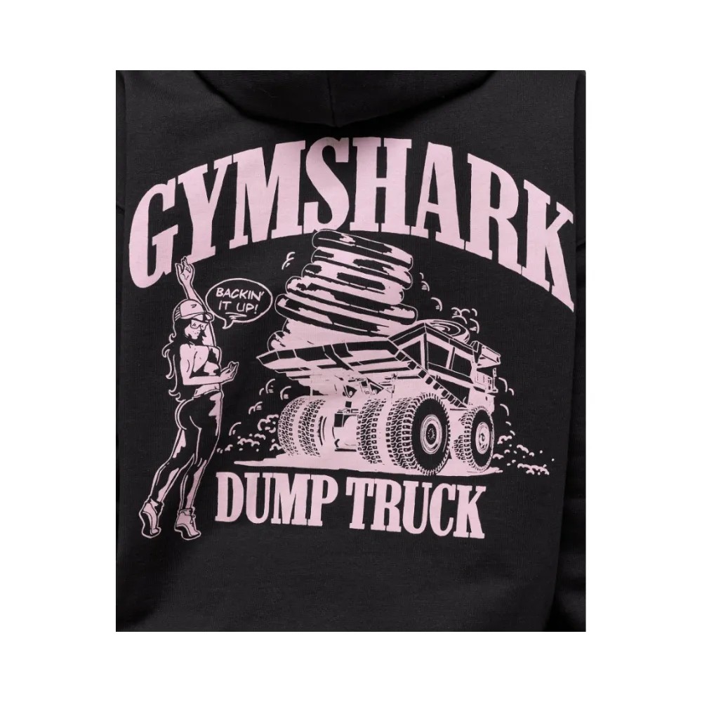Gymshark Dump Truck Graphic Hoodie Black - HypeFly India View 4