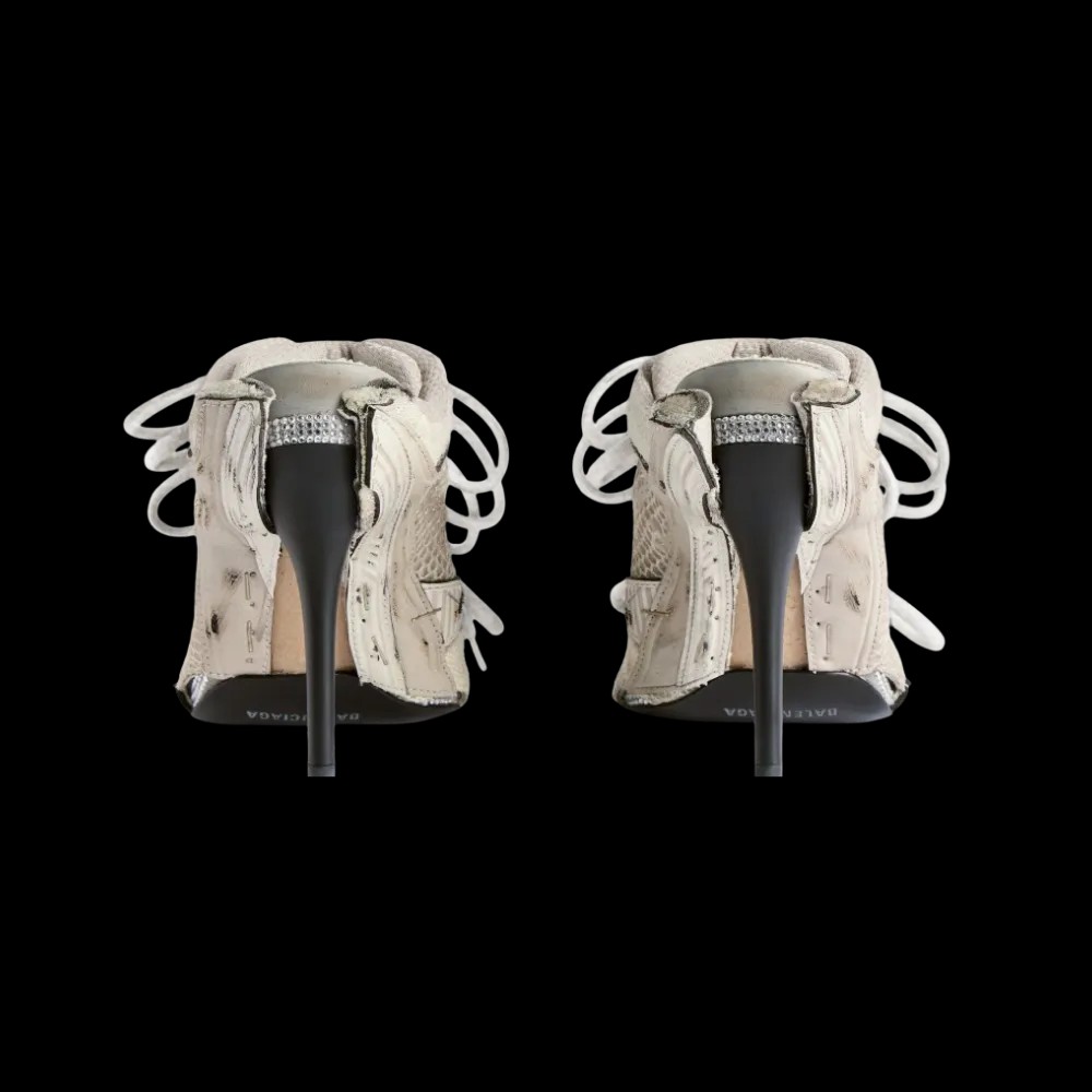 Balenciaga Stapler Sandal Heel In Grey - HypeFly India View 2