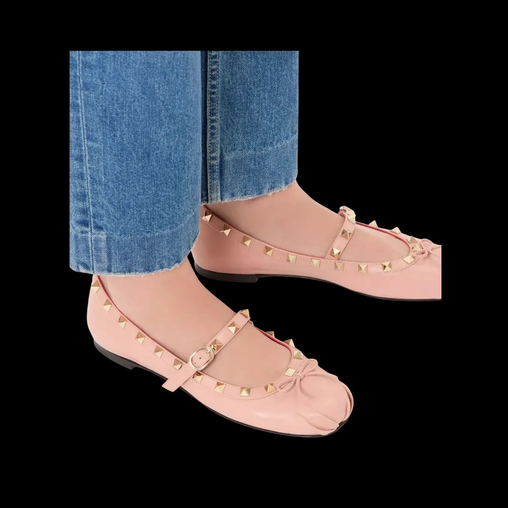 Valentino Mary-Jane Rockstud Nappa Ballerina 05mm Phard - HypeFly India View 5