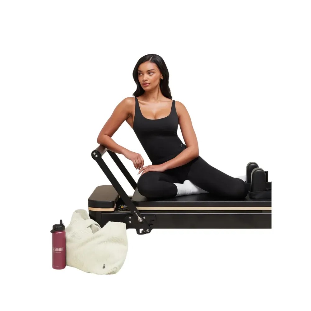 Gymshark Soft Sculpt Tank With Shelf Black - HypeFly India View 2