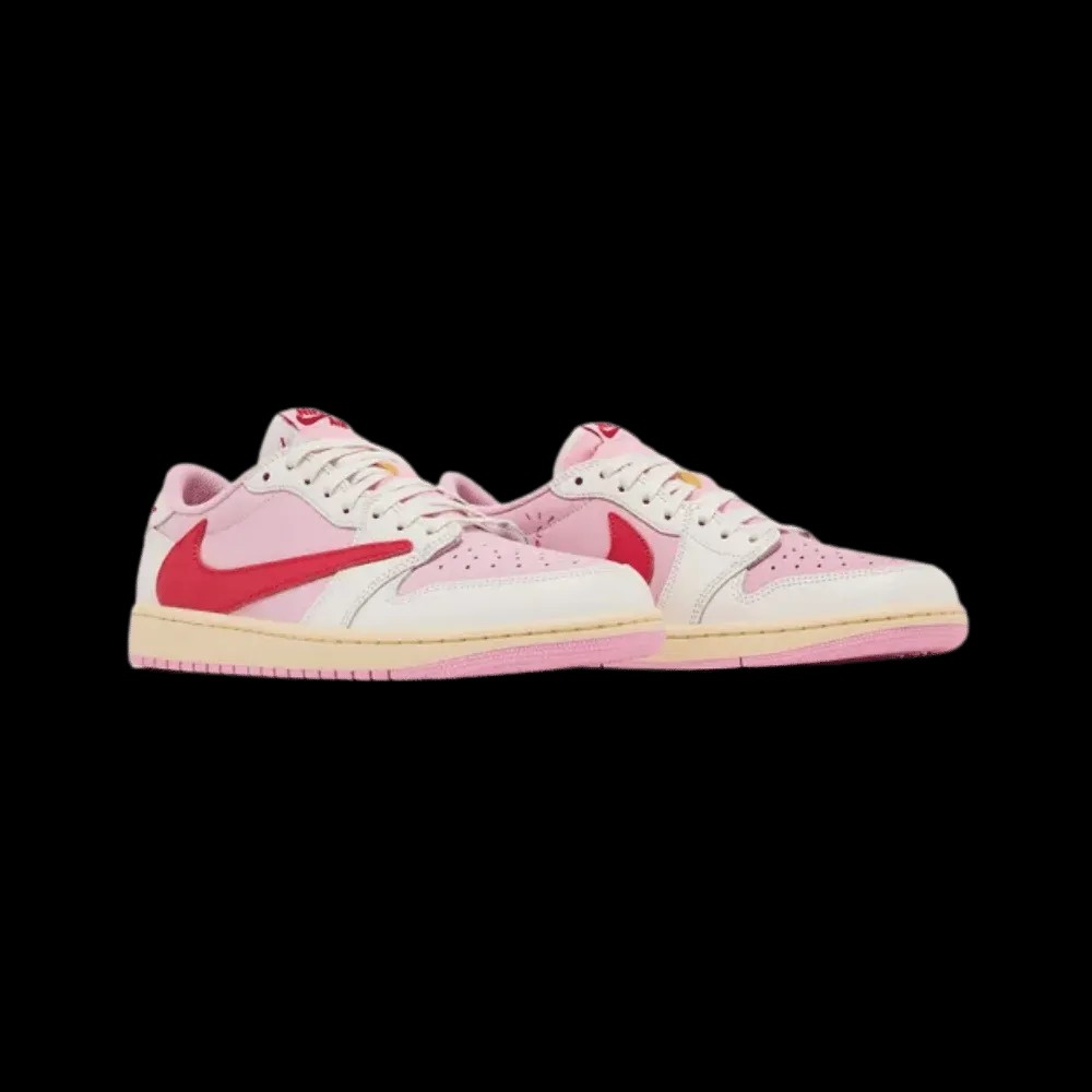 Travis Scott x Air Jordan 1 Retro Low OG 'Sail Tropical Pink' - HypeFly India View 5
