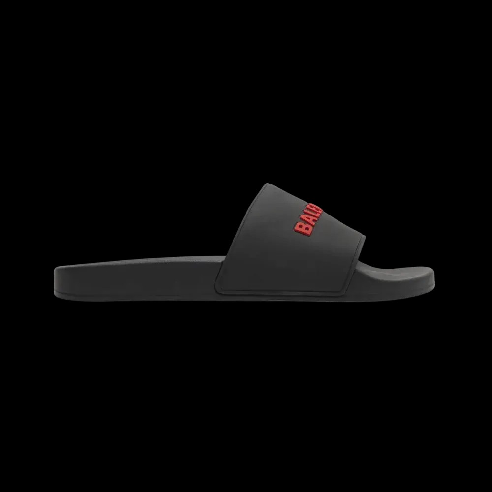 Balenciaga Pool Slides 'Black Red' - HypeFly India View 1