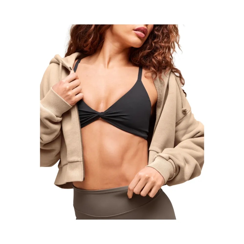 Gymshark Twist Front Bralette - Light Support Black - HypeFly India View 5