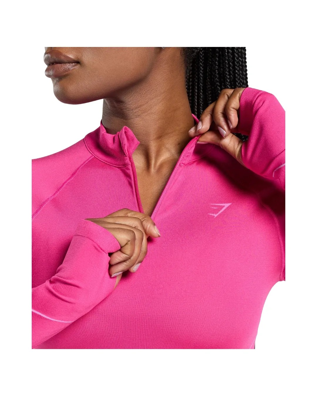 Gymshark Apex Seamless 1/4 Zip Pullover Sour Pink - HypeFly India View 5