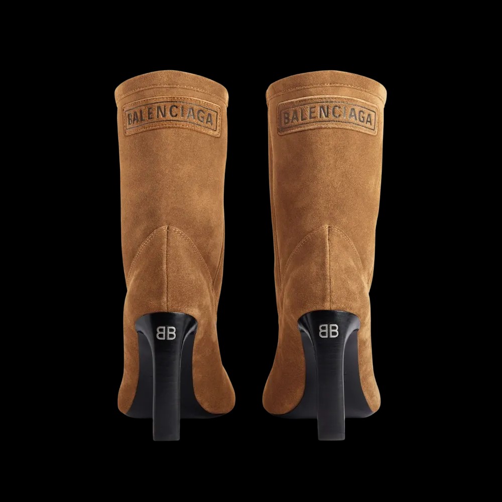 Balenciaga Fargo Bootie In Brown - HypeFly India View 2