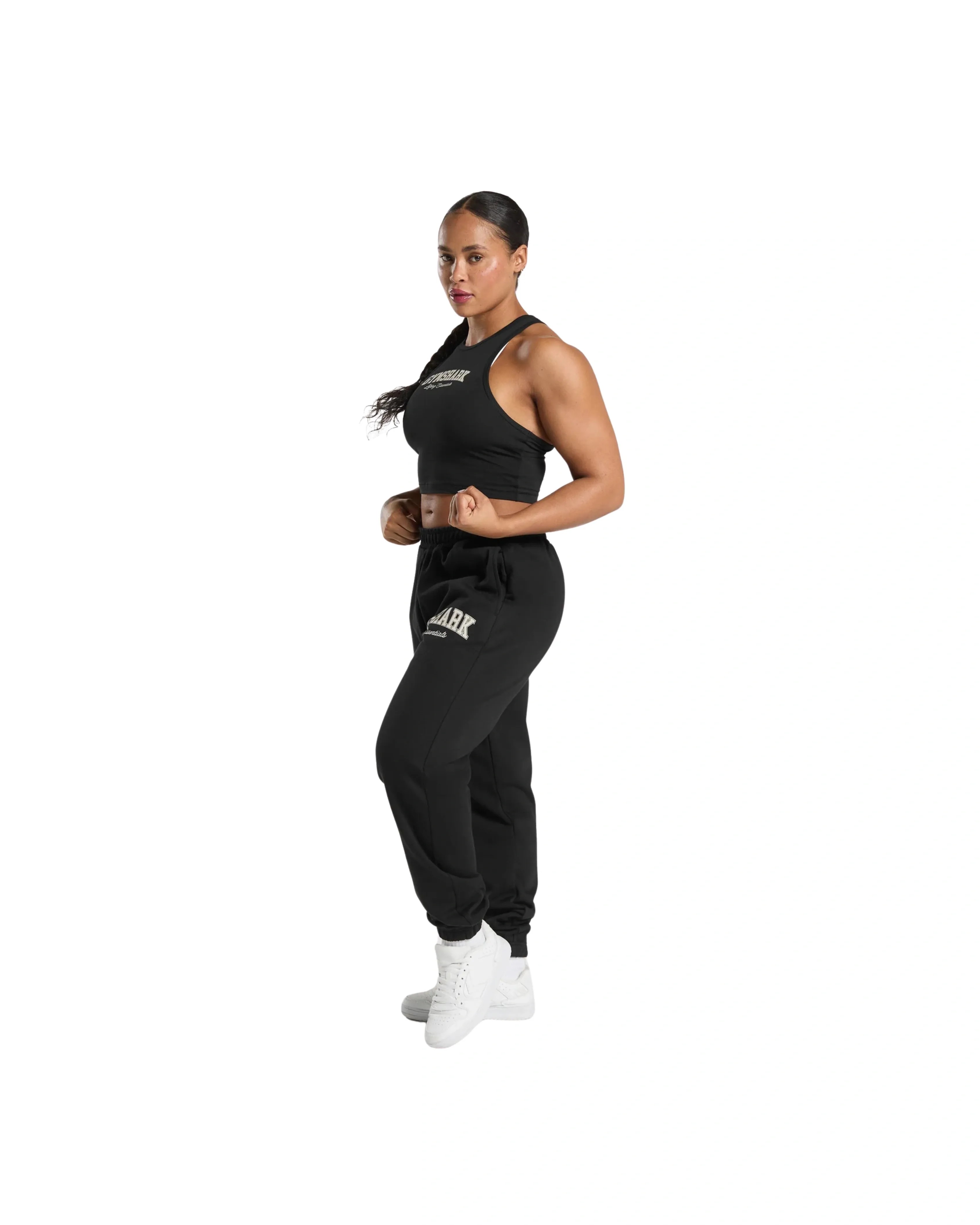 Gymshark Lifting Essentials Graphic Brushed Oversized Joggers oversized fit Black - HypeFly India View 5
