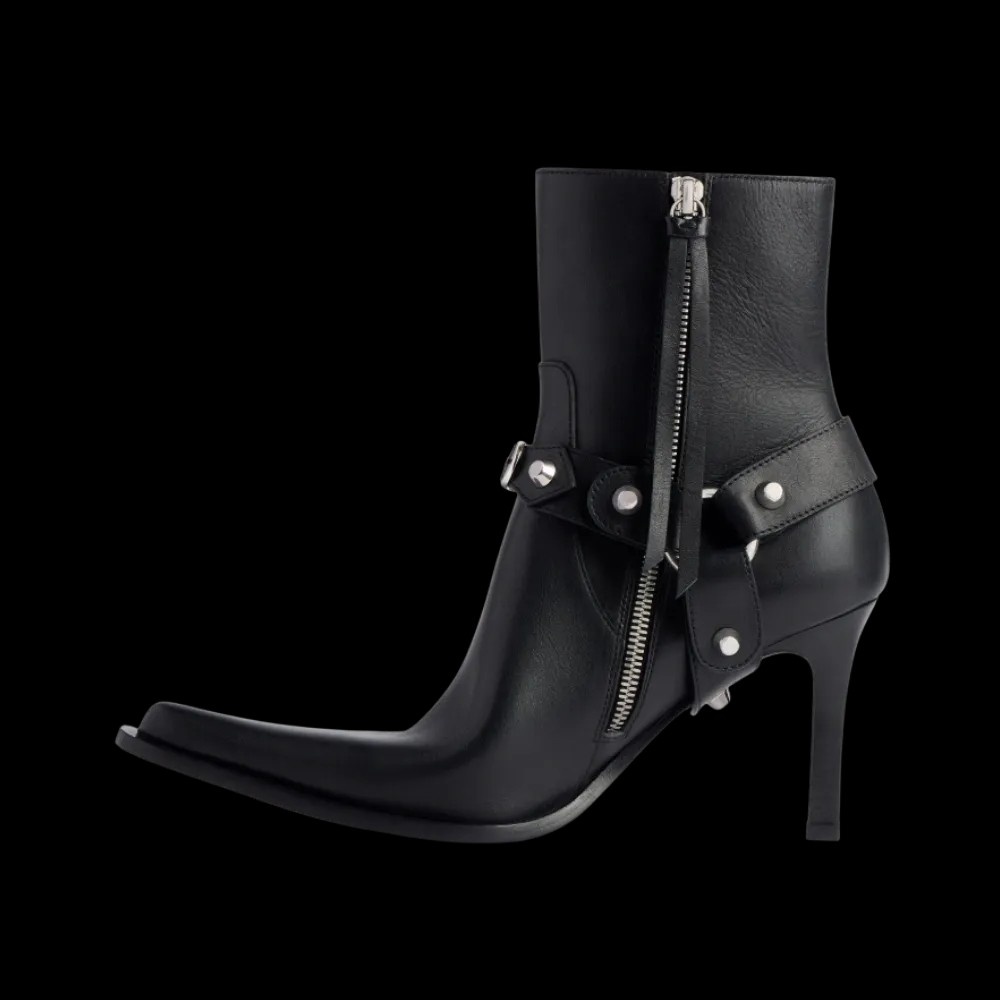 Balenciaga City Bootie With Harness In Black - HypeFly India View 3