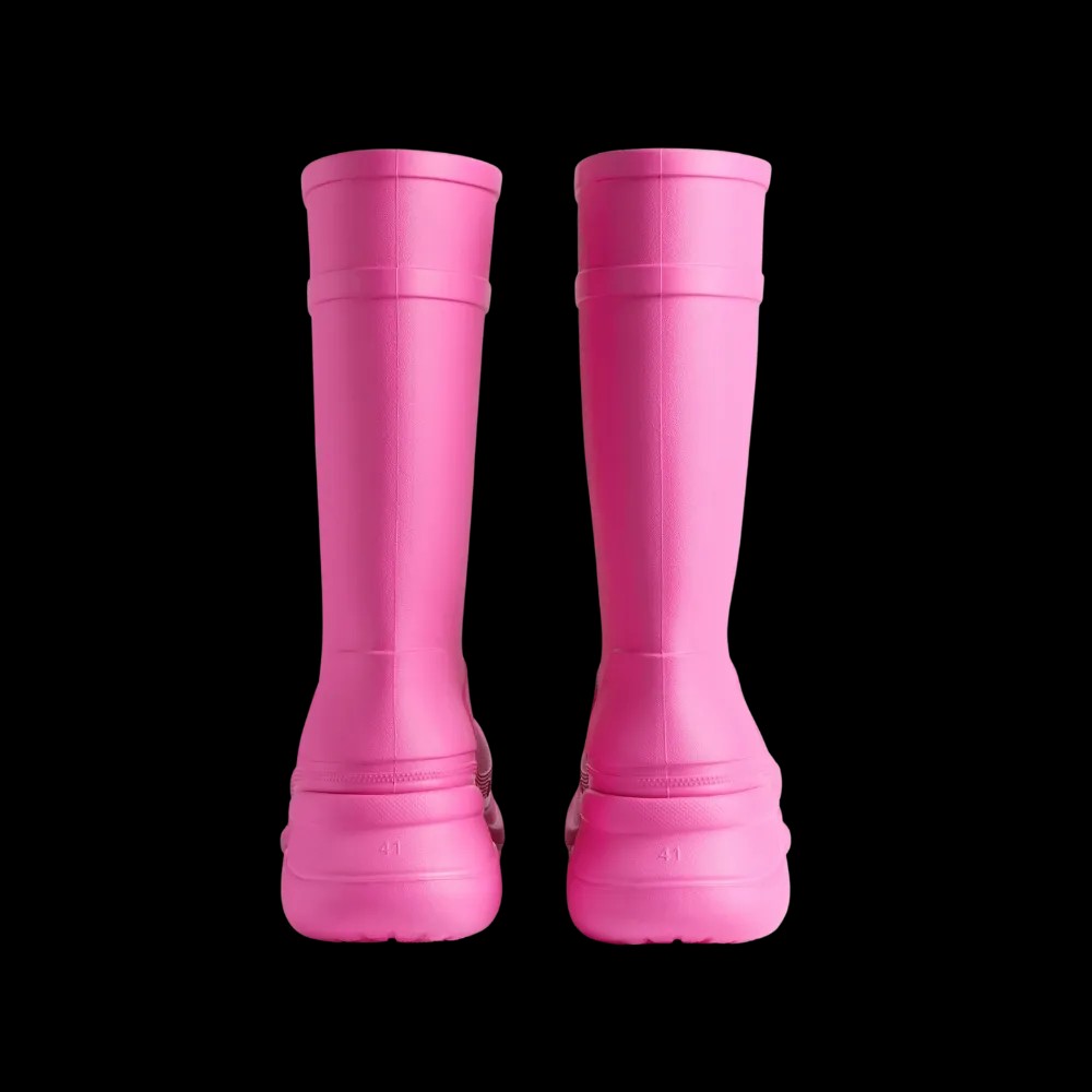 Balenciaga Crocs Boot In Bright Pink - HypeFly India View 2