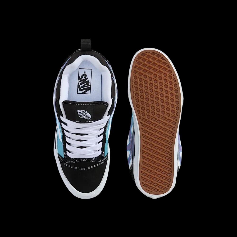 Vans Knu Skool Shoe Black And Blue - HypeFly India View 3