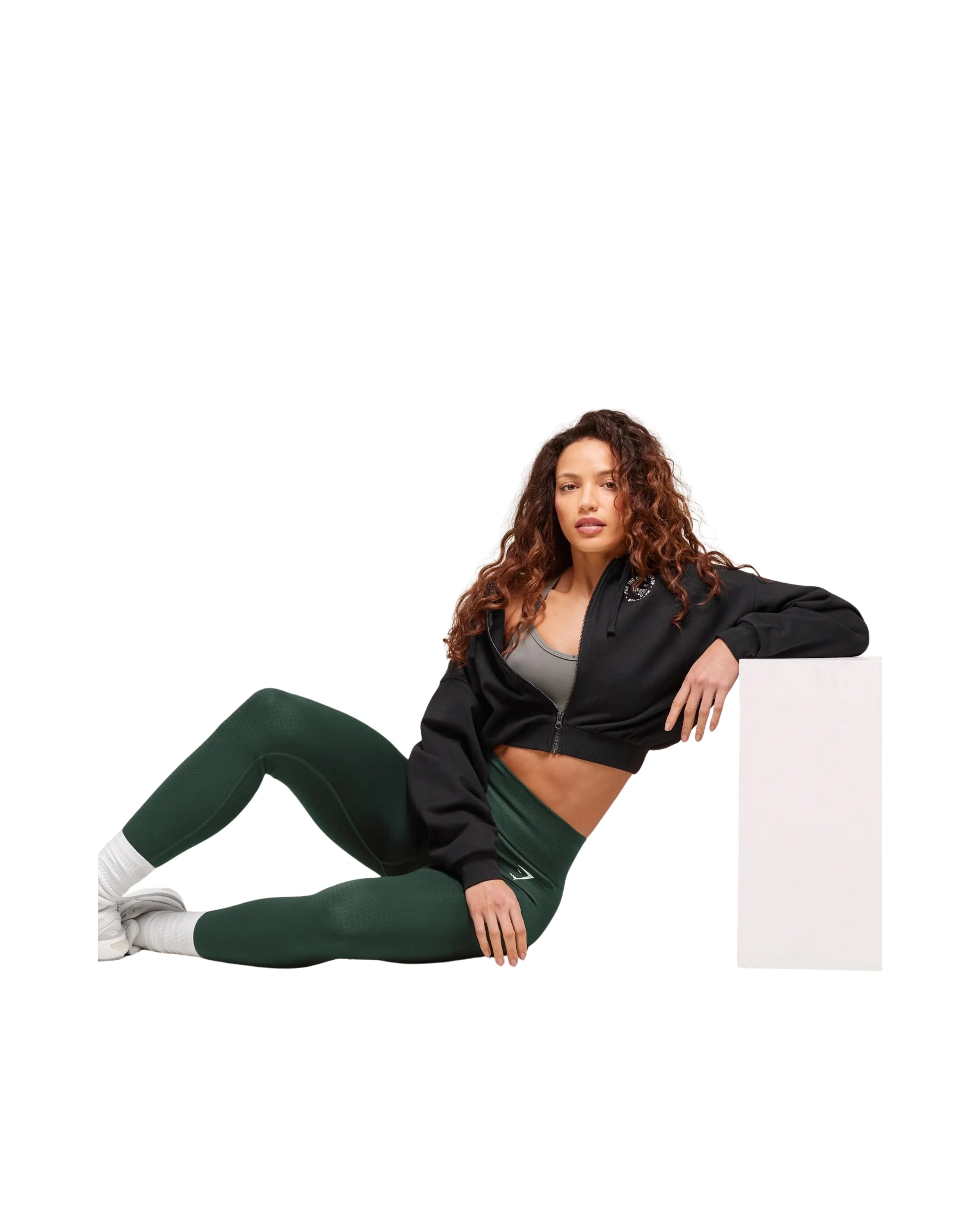 Gymshark Vital Leggings regular Woodland Green Marl - HypeFly India View 5