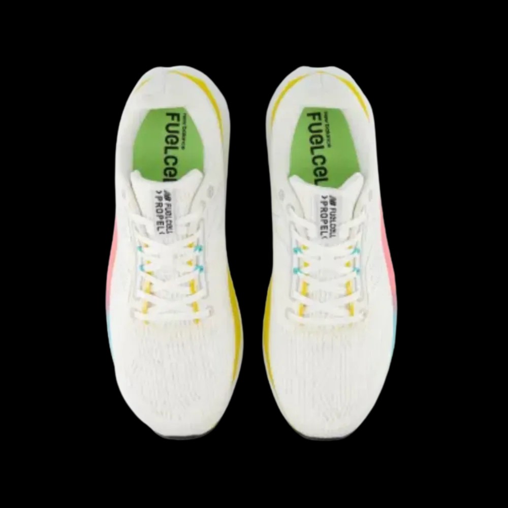 New Balance Fuelcell Propel v5 'White Ginger Lemon' - HypeFly India View 4