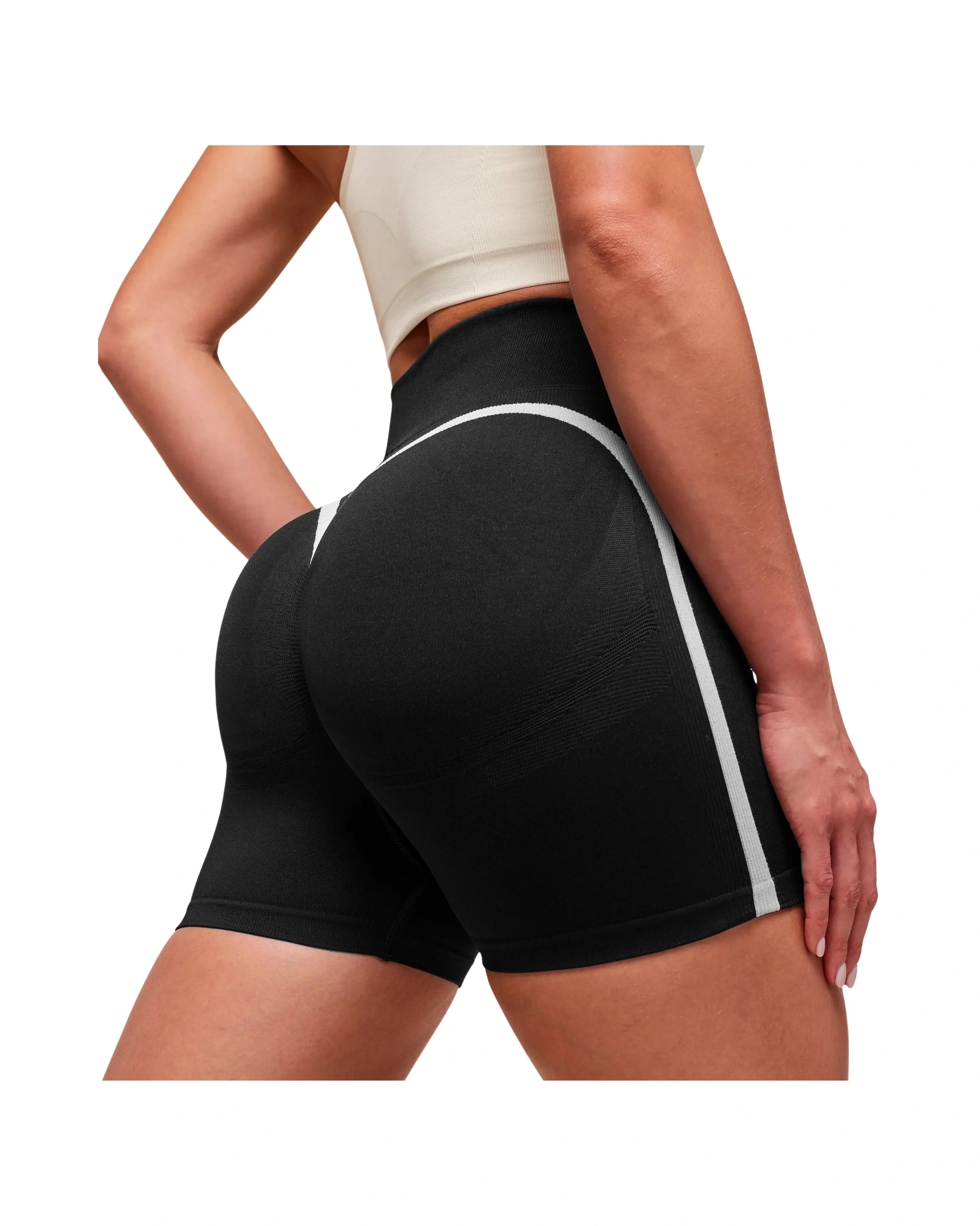 Gymshark Lift Varsity Seamless Short Black - HypeFly India View 5
