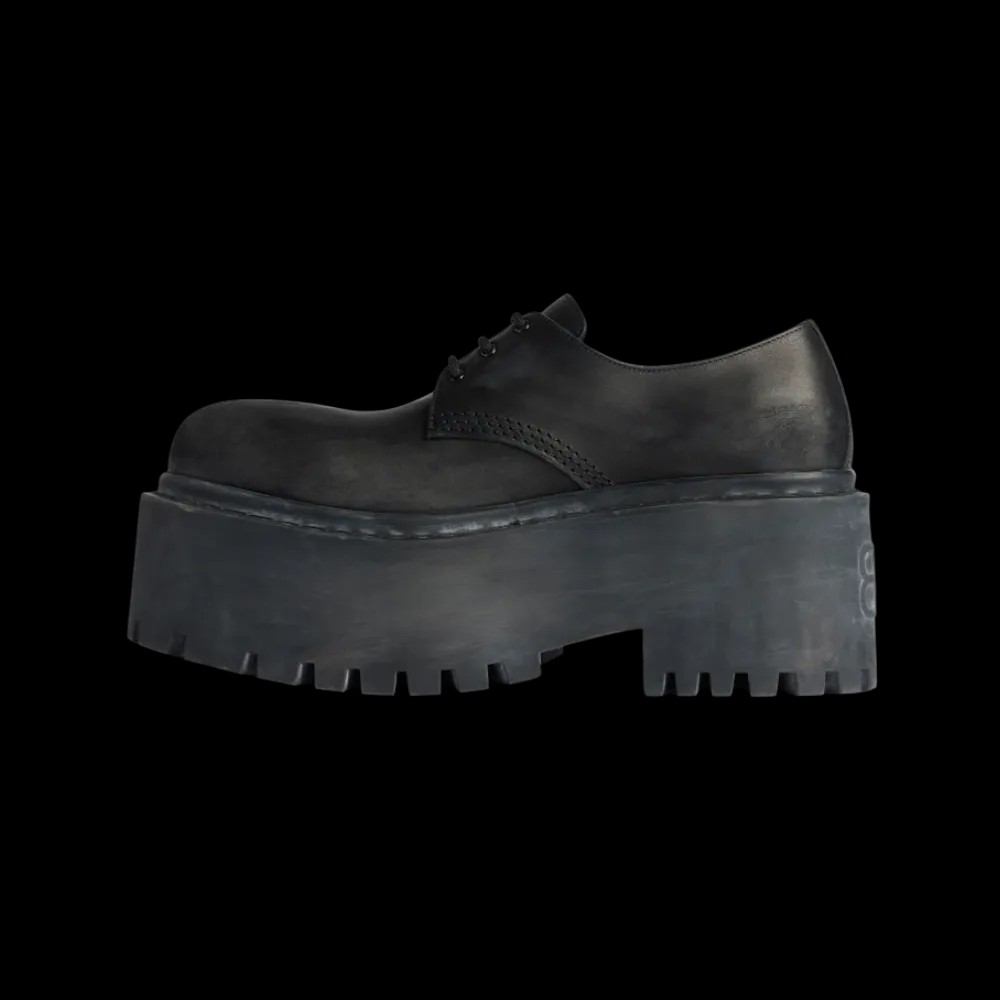 Balenciaga Strike Platform Derby In Black - HypeFly India View 3