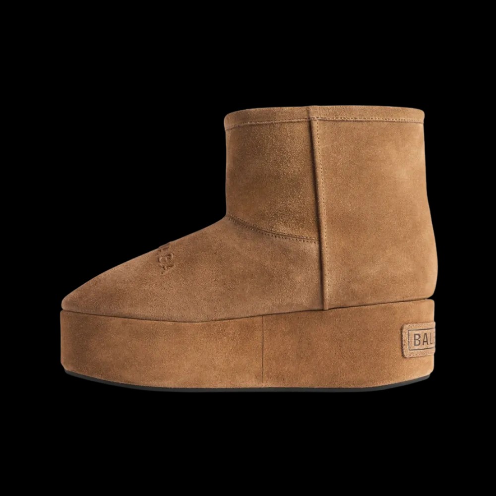 Balenciaga Alaska Platform Bootie In Brown - HypeFly India View 3