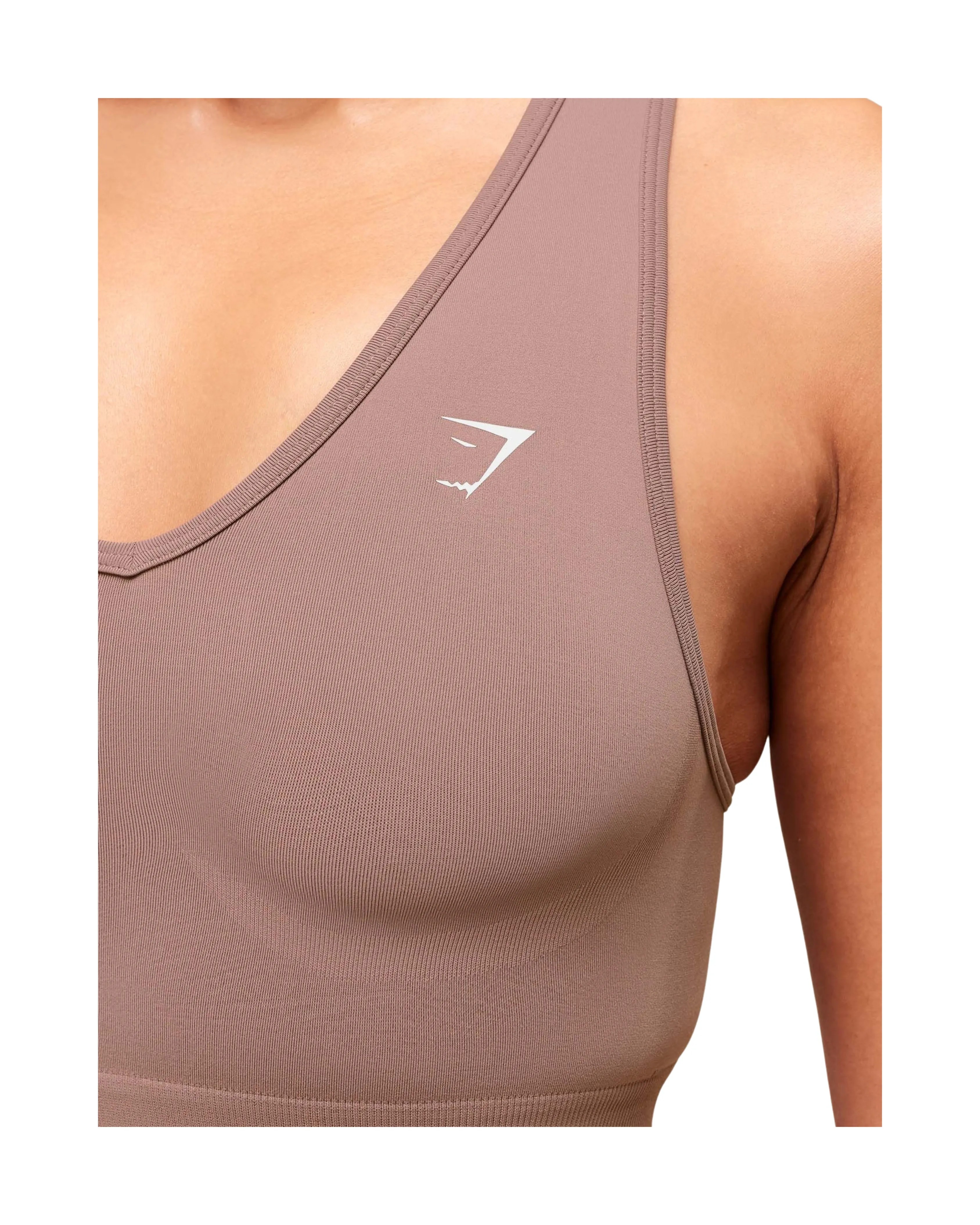 Gymshark Everyday Seamless Crop Tank Chestnut Pink - HypeFly India View 5