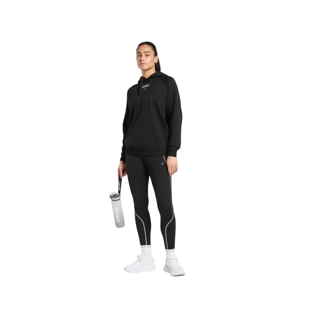 Gymshark Running Graphic Hoodie Black - HypeFly India View 4