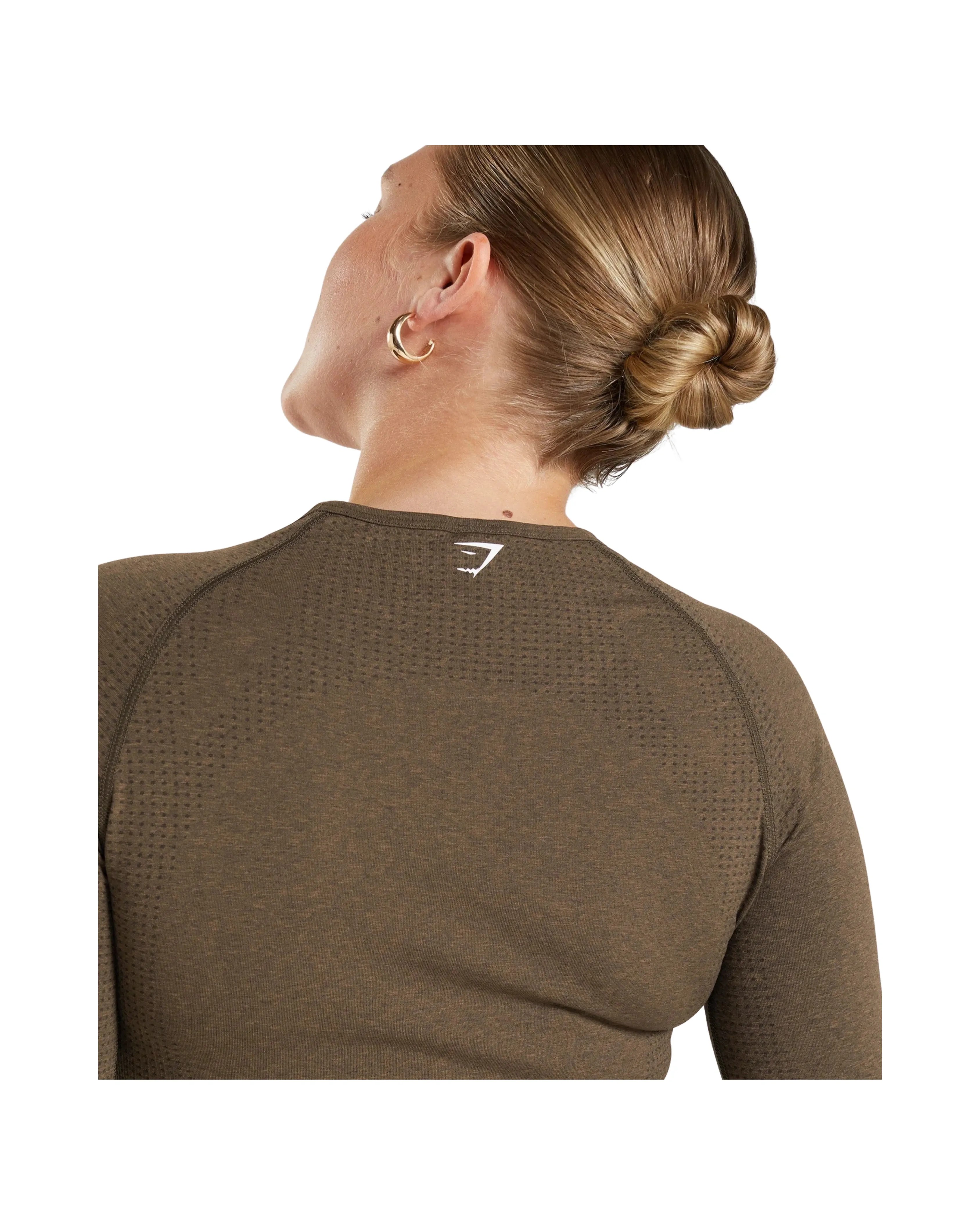 Gymshark Vital Crop Top Celeste Espresso Marl - HypeFly India View 5