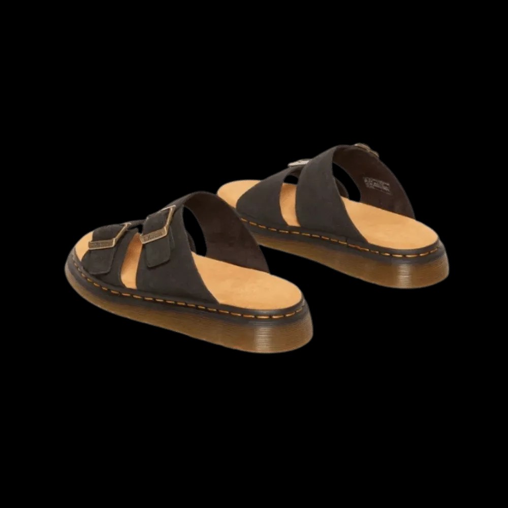 Dr Martens Josef Suede Slide Sandals Black - HypeFly India View 2