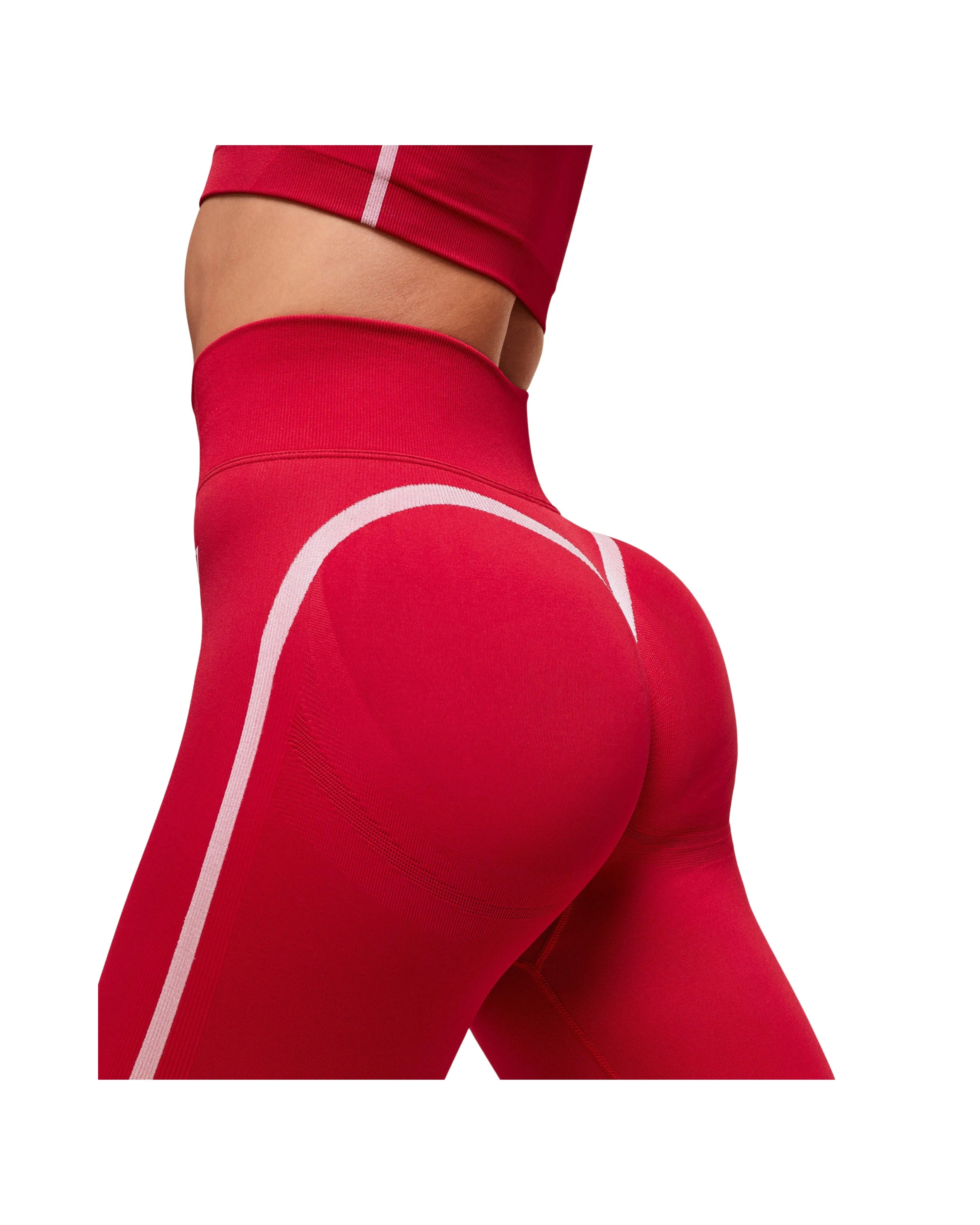 Gymshark Lift Varsity Seamless Leggings Carmine Red - HypeFly India View 5