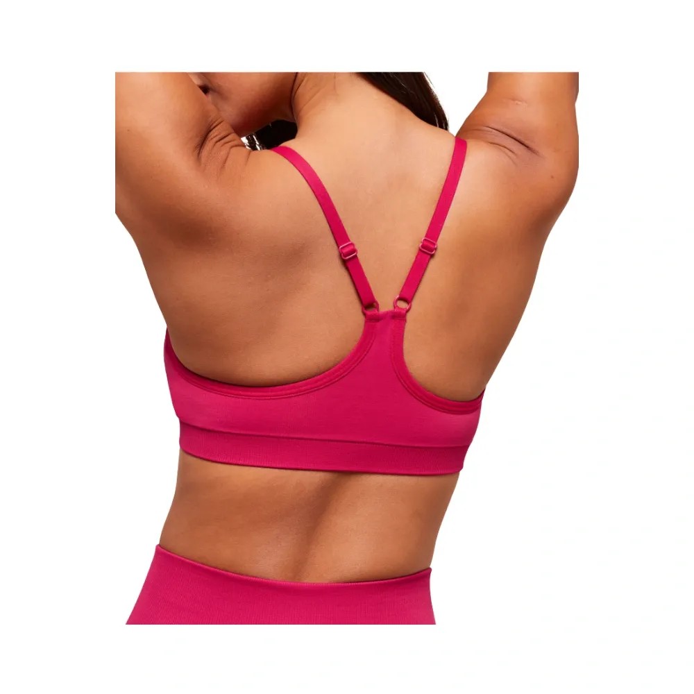 Gymshark Everyday Seamless Racerback Sports Bra - Light Support Build Pink - HypeFly India View 4