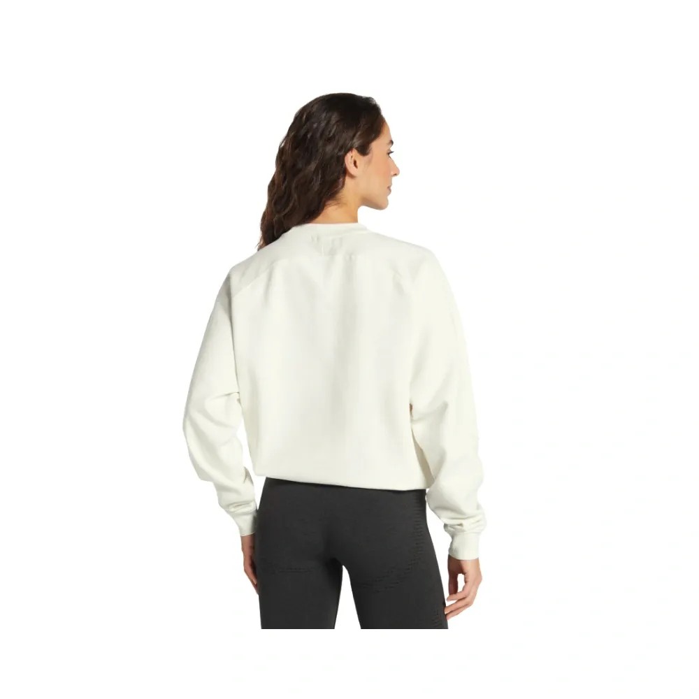 Gymshark Training Oversized Fleece Sweatshirt Soft White - HypeFly India View 4