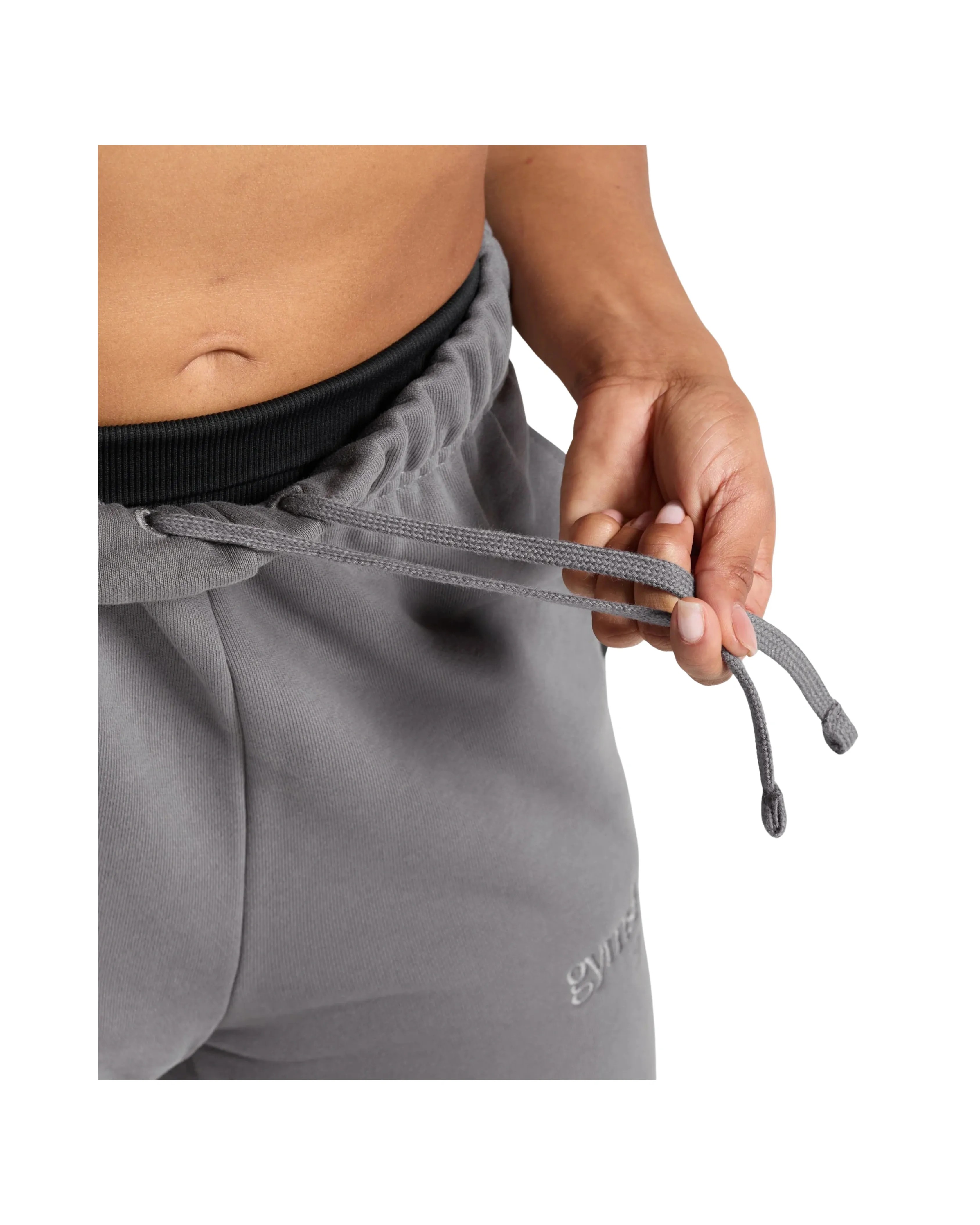 Gymshark Embroidered Oversized Jogger Brushed Grey - HypeFly India View 5