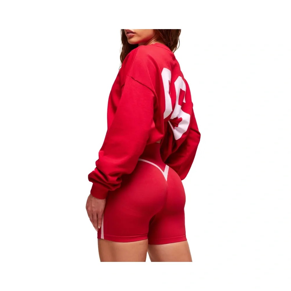 Gymshark Varsity Graphic Pullover Conditioning Red - HypeFly India View 4