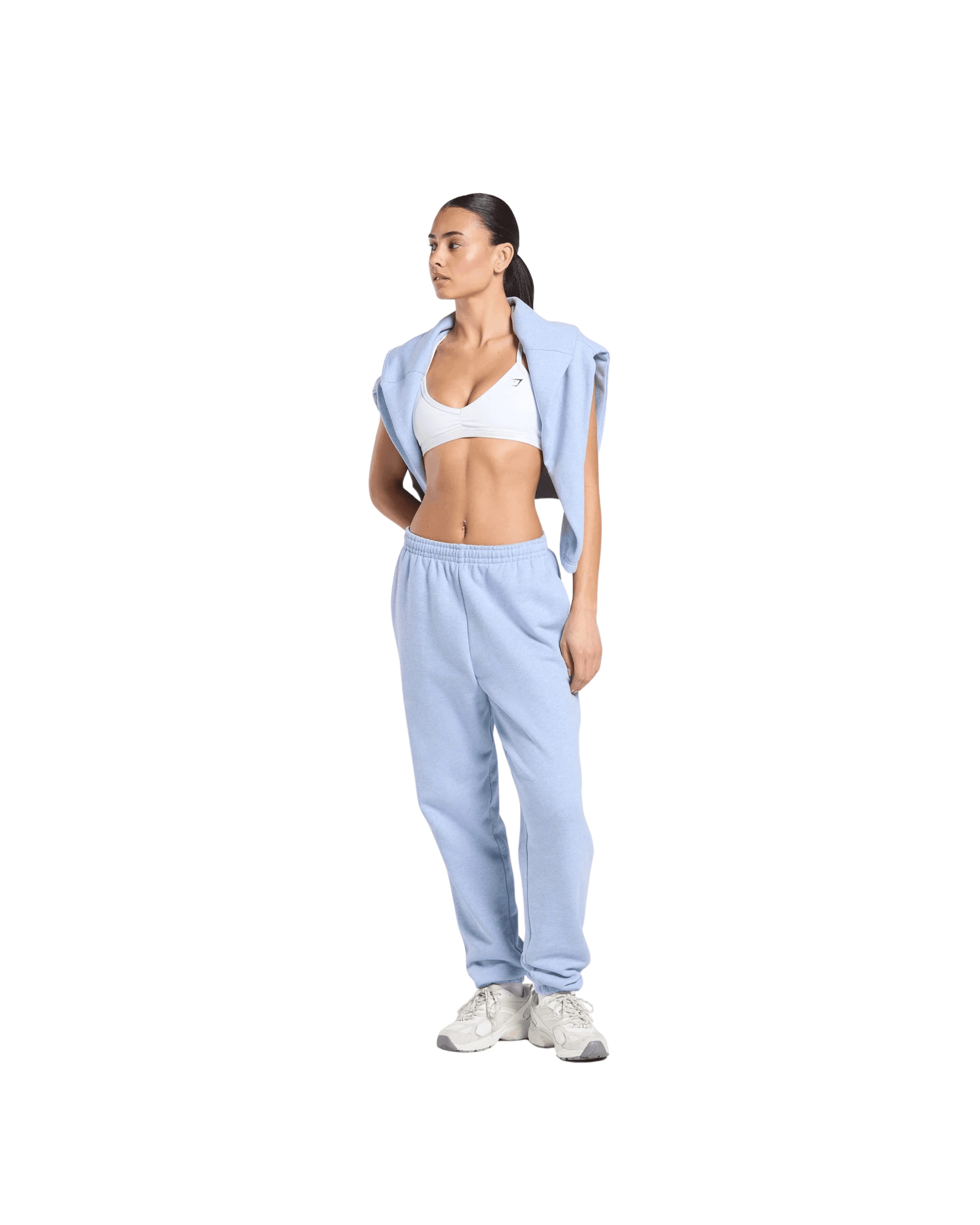 Gymshark Rest Day Sweats 2.0 Joggers Bros Gentle Blue Marl - HypeFly India View 5